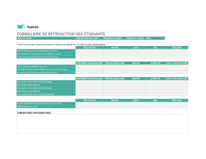 Comment Faire Un Formulaire De Feedback Formation Mod Le Pdf Et Word