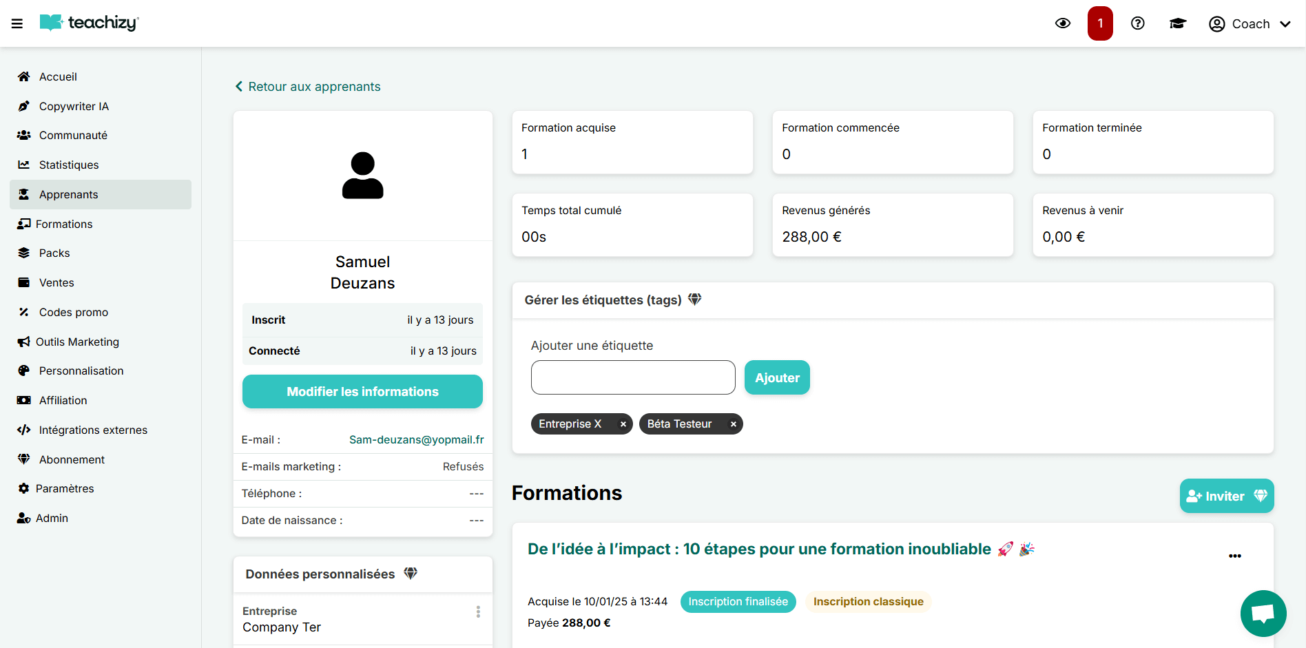 CRM intégré formation en ligne