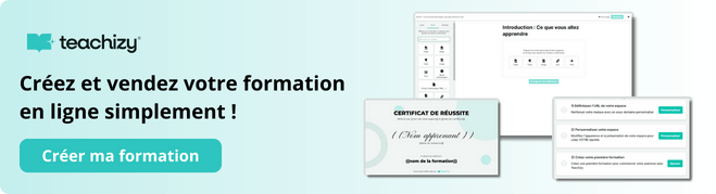 CTA Créez et vendez des formations en ligne simplement